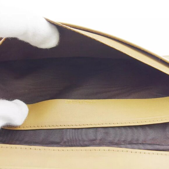 CELINE length wallet macadam beige PVC ?~ leather Authentic used - Picture 7 of 9